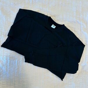 TNA black cropped long sleeve shirt XS